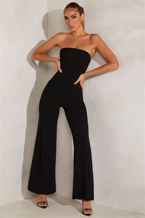 bandeau jumpsuit|bandeau strapless jumpsuit.